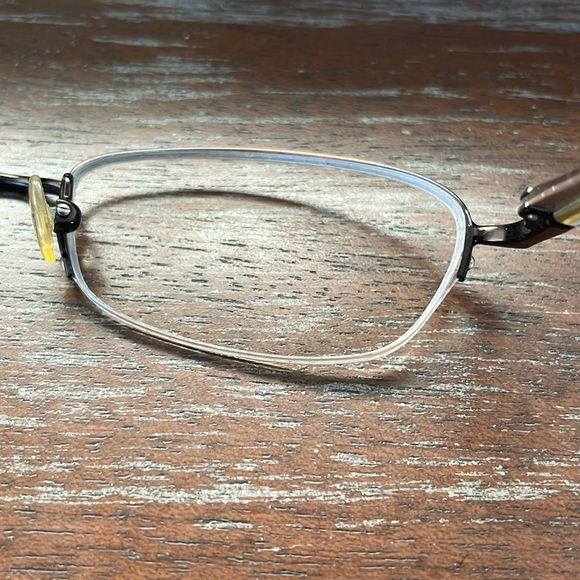 Ted Baker Scuffler B113 LBR brown half rim eyeglasses 48-20-135 with black case - Picture 6 of 16